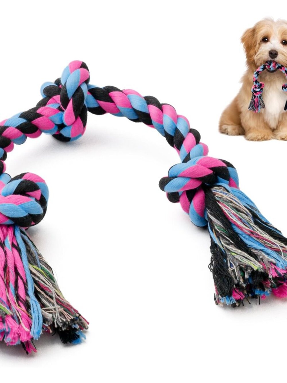 Puppy Rope Toy, Dog Rope Toy for Small Dogs, Puppy Teething Toys, Cotton Interac